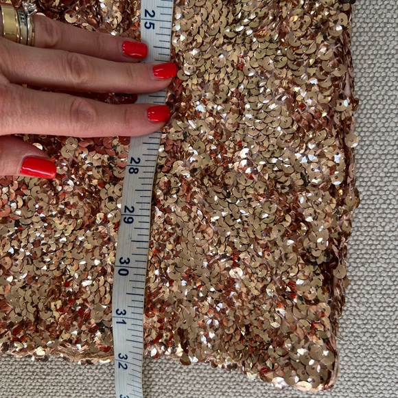 Dress the Population Gold/Champagne Long Sleeve Sequin Dress - Picture 8 of 14